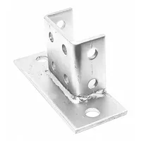 Strut Channel Fitting: 1 5/8 in x 3 1/4 in For Strut Channel Size, Hot Dipped Galvanized, 8 Holes (MPN V71SQHDG)