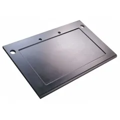 Epoxy fume hood work surface with pre-drilled holes for venting and plumbing. Includes a left-side cup sink cut-out. Overall length 8 ft, thickness 1-1/4 in. For use with Protector XStream Laboratory Hood.