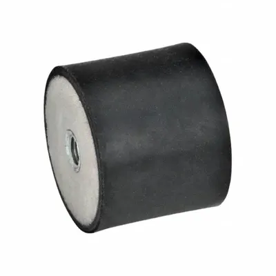 JW WINCO Female x Female Vibration-Isolating Mount, Natural Rubber, M10 Thread - Female x Female Vibration-Isolating Mounts