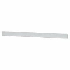 Surface-mount radiant cove heater for indoor spaces. Provides 750 W heat output on 240V AC, single phase. Finished in white. Suitable for supplemental or primary heating in rooms requiring quiet, draft-free warmth.