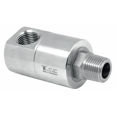 MOSMATIC 34.873 Nickel-Plated Brass Rotating Joint, 1/2 in Threaded Shaft - Brass Rotating Joints & Unions