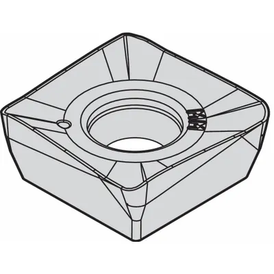 WIDIA Square Milling Insert: SDMX432RMM, SDMX120408RMM (MPN 5522490) - Square (S) Indexable Milling Inserts
