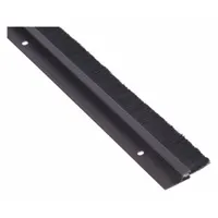 This metal leaf weatherstripping seals gaps around doors to block drafts, dust, and insects. It features an aluminum flange with a nylon brush insert. Dimensions: 3/8 in height, 8 ft length, 2 1/16 in width