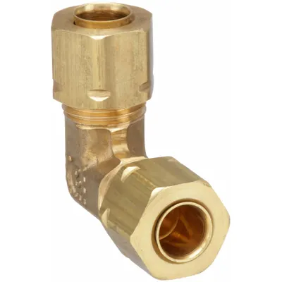 PARKER Self-Aligning Brass Compression Fitting Elbow - Self-Aligning Brass Compression Fittings