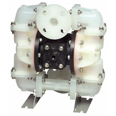 SANDPIPER Double Diaphragm Pump: PVDF Body, 1 in, Flange Connection, 23 gpm - PVDF Housing AODD Pumps