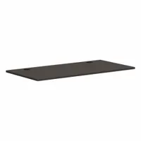Laminate desk top in Slate Teak finish. Designed for use with training table bases and legs. Supports up to 200 lb. Modesty panel not included. Suitable for conference rooms, classrooms, or collaborative workspaces