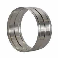 Aluminum straight duct coupler with silver finish, 12 in outlet diameter. Includes duct coupler. Conductive material construction. For use with Mfr. No. VAF3000P. Used to connect two duct sections in ventilation systems.