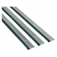 This metal leaf weatherstripping is designed for sealing gaps around doors to reduce air infiltration, moisture, dust, and noise. It features a silicone bulb insert that compresses against the door frame and an aluminum flange for secure mounting. Typical applications include commercial and industrial doorways where environmental control is required