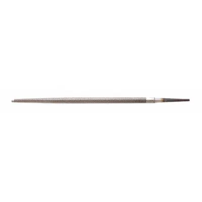 NICHOLSON Machinists File: Round, Single-Cut, Safe Edge Cut, Bastard Cut, 8 in Lg without Tang - Single-Cut Round Files