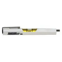 JOHNSON LEVEL Pocket Level: Magnetic, 5 in x 3/8 in x 4 1/2 in, Plastic, 0 Mounting Holes, 1 Vials (MPN 500)