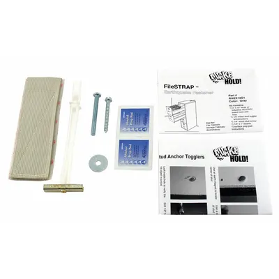 QUAKEHOLD File Cabinet Fastener Strap: Nylon, Item to Item Bracing - Furniture & Small-Sized Equipment Straps & Brackets