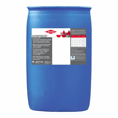 DOWFROST Heat Transfer Fluid: DOWFROST, Food Safe, 30% Concentration, Clear - Food-Grade Propylene Glycol