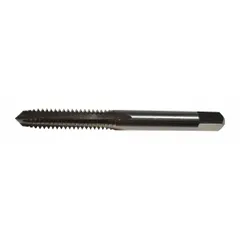 This WESTWARD tap is a 1/4in-20NC H5 plug tap designed for cutting internal threads in pre-drilled holes. It fits Westward models 1PZ34, 1PZ35, 1PZ36, and 1PZ37. Commonly used in metalworking and maintenance applications for creating threaded holes in components.