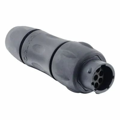 SOURIAU Trim Trio UTSX In-Line Receptacle with Cable Gland - Trim Trio UTSX Harsh Environment Circular Connectors