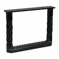 This permanent truck step is constructed from steel with a black finish. It features a 12-inch step width and 1 3/8-inch step depth, with a non-slip tread for secure footing. Suitable for fleet and vehicle maintenance applications requiring durable vehicle access steps.