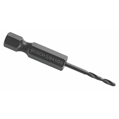 BOSCH Hex Shank Drill Bit: 5/64", 118° Split Point, Black Oxide HSS - Bosch Impact Tough Drill Bits