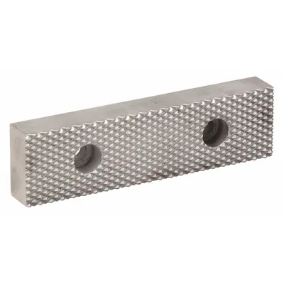WILTON Replacement Jaw Inserts: Steel, For 4 1/2 in Vise Jaw Wd, Works with 6Z393 - Screw-In Vise Jaw Caps