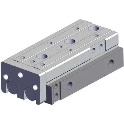 SMC Slide Table: 30 mm Stroke Lg, 8 mm Bore Dia, Mfr Part # MXQ8L-30, MXQ Series - Pneumatic Slide Tables