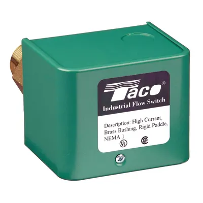 TACO Flow Switch: Paddle, 1 in For Pipe Size, Brass, 1 in NPT, 1 in Connection Size - Insertion-Style Switches for Liquids