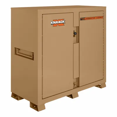 KNAACK 112-KL Jobsite Cabinet, 54.9 cu ft, Tan, Proprietary Recessed Padlock - Jobsite Cabinets