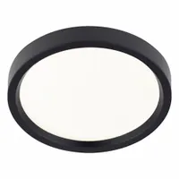 Round Downlight: 5 in Dia, Black, 5/8 in Ht, 650 lm, 2700K, 10 W, 120V AC (MPN S5R927K7BK)