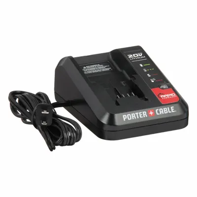 PORTER CABLE Battery Charger: Single-Port Charging, For 20V DC, 2 Ah Charged in 1-Hour - Assorted Brands Battery Chargers