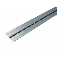 This full surface-mount piano hinge is made of steel with a through-hole design. It measures 72 inches in leaf height and 2 inches in leaf width. Suitable for continuous support on doors, panels, and enclosures in industrial and commercial applications