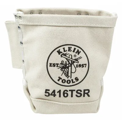 KLEIN TOOLS Tool Pouch: For 3 in Belt Wd - Max, 1 Pockets, Tan - Canvas Tool Pouches