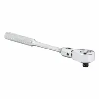 SK PROFESSIONAL TOOLS Hand Ratchet: Round, Reversible, 6 1/4 in Overall Lg, Chrome, 6° Min Arc Swing (MPN 40972)