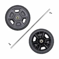 This rubber wheel is a replacement part for the MODbox Rolling Storage & Tool Box system. It restores mobility to the modular cart for transporting tools and equipment. The wheel measures 11 inches wide by 2 5/8 inches high by 23 inches deep and is gray in color.