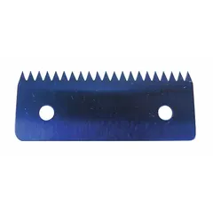 This steel replacement blade is designed for kraft tape machines compatible with model T2000-08-20. It cuts reinforced paper tape in packaging and shipping operations, providing clean seals on cartons. The blade is a direct replacement part for maintaining tape dispensing equipment.