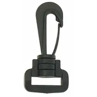 LUCKY LINE PRODUCTS Utility Spring Hook: 1 Snaps, Wire Gate, Plastic, 1/4 in Opening Size