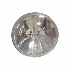 Halogen heated headlight with bolt mount and 3-inch overall height. Designed for heavy-duty vehicles and equipment operating in harsh environments where ice or fog buildup on the lens must be prevented. Uses halogen lighting technology.
