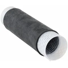 Black EPDM rubber cold shrink tubing. Inner diameter before shrinking is 1.38 in, after shrinking is 0.67 in. Supplied in a 10-pack. Used for insulating and sealing electrical cable connections, splices, and terminations in power distribution systems.
