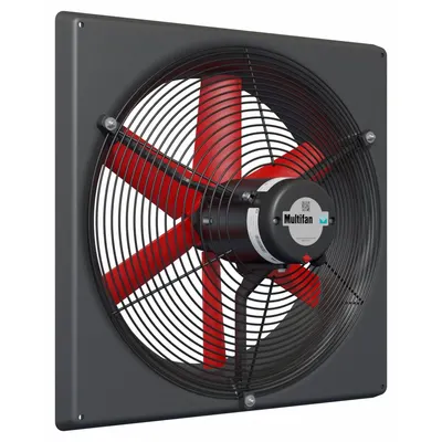 MULTIFAN Exhaust Fan: Direct Drive, 18 in Blade, 1/4 hp, 3,890 cfm, 460V AC, 3 ph - Corrosion-Resistant Direct-Drive Panel Exhaust Fans