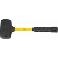 Dead Blow Hammer: Fiberglass Handle, 4 lb Head Wt, 2 3/4 in Hammer Face Dia, 15 in Overall Lg (MPN 6894104)