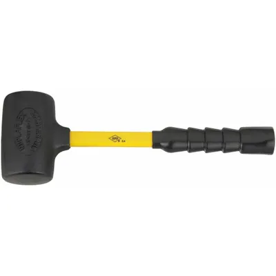 NUPLA Dead Blow Hammer: Fiberglass Handle, 4 lb Head Wt, 2 3/4 in Hammer Face Dia - Standard Dead-Blow Hammers