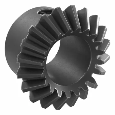 KHK GEARS Bore Miter Gear: For 90° Shaft Angle, Module m 1, 20 Teeth - Straight Teeth Metric Miter Gears