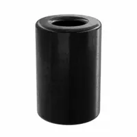 This low-friction plastic sleeve bearing features a 1/8 in bore, 1/4 in OD, and 3/8 in overall length. Made from black PEEK material, it operates in temperatures from -40°F to 500°F. Sold in a pack of 10, it is suitable for applications such as conveyors, packaging machinery, and light-duty rotating shafts where self-lubrication and high-temperature resistance are required