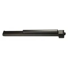 Rim-type exit device with touchbar style, bronze finish, and night latch outside trim. Designed for doors up to 4 ft wide. ADA compliant for accessible egress in commercial buildings, schools, and healthcare facilities.