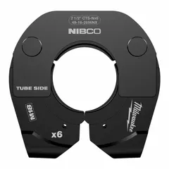 Steel press ring designed for use with extended press tool types on 2-1/2 in copper pipe. Compatible with NIBCO press fittings for creating secure connections in plumbing, HVAC, and fire protection systems.