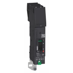 This 1-pole BGA series molded case circuit breaker is rated 20 A at 277V AC with a maximum interrupting rating of 100kA at 240V AC. It features a fixed instantaneous trip and I-Line ON End terminal connection with Phase Connection A. Suitable for branch circuit protection in electrical distribution systems.