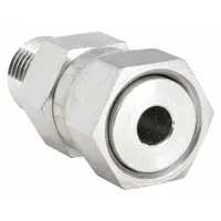 Steel compression fitting from the Seal-Lok series with a Compression x ORB configuration and 9/16-18 thread size. Designed for connecting tubing to O-Ring Face Seal ports in industrial fluid systems requiring leak-tight sealing