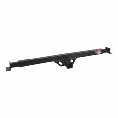 This Class II hitch receiver is constructed from powder-coated carbon steel for corrosion resistance. It offers a 3,000 lb gross trailer weight capacity and 3,000 lb tongue weight. Designed for universal fit on the back of vehicles, installation requires drilling. Suitable for light-duty towing applications such as utility trailers and small boats.