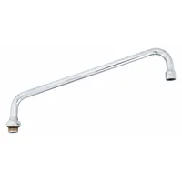T&S BRASS Spout: Spout, Double-Bend, Swivel Spout, Brass, Chrome, 26.3 gpm Flow Rate, Laminar (MPN 063X)