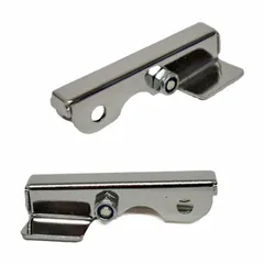 Replacement release handle for ALCO wheelchair leg rest systems. Enables release and adjustment of leg rest pads for repositioning or removal. Compatible with ALCO brand wheelchairs only.