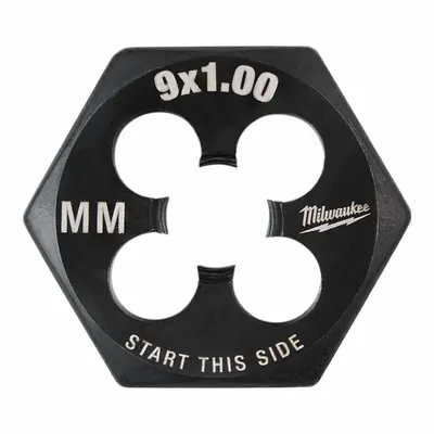 MILWAUKEE M9x1 Metric Solid Hex Rethreading Die - Solid Hex Rethreading Dies