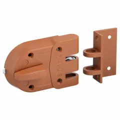 This surface-mounted rim latchlock is constructed in brass and designed for commercial and industrial door applications where surface mounting is preferred. It provides latching for interior or exterior doors.