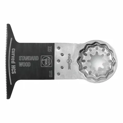 FEIN Oscillating Tool Blade: 2 1/2 in Blade Wd, 2 in Overall Lg, Carbon Steel - Starlock Mounted Blades