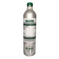 This calibration gas contains a mixture of propane at 26.2% LEL (0.55%) in nitrogen background gas, with ±5% accuracy. Supplied in a 34 L cylinder, it is used for verifying and adjusting the response of portable gas detectors in combustible gas monitoring applications